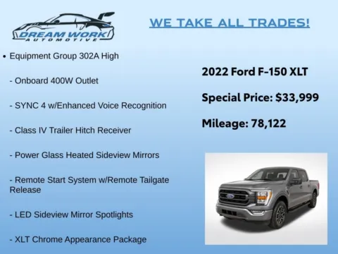 Photos of 2022 Ford F-150 XLT for sale in Charlotte, NC at Dream Work Automotive