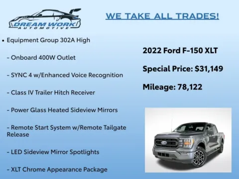 Photos of 2022 Ford F-150 XLT for sale in Charlotte, NC at Dream Work Automotive