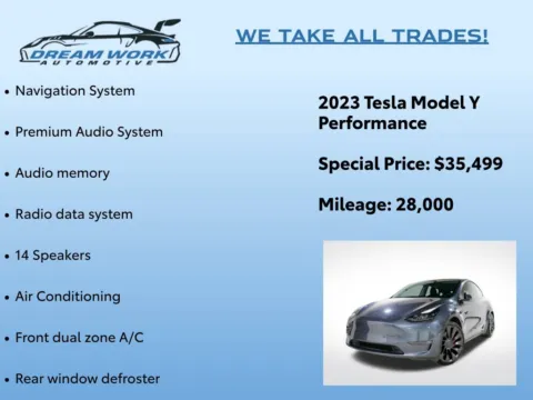 Photos of 2023 Tesla Model Y Performance for sale in Charlotte, NC at Dream Work Automotive