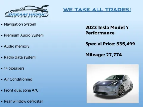 Photos of 2023 Tesla Model Y Performance for sale in Charlotte, NC at Dream Work Automotive