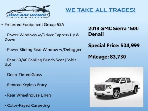 Photos of 2018 GMC Sierra 1500 Denali for sale in Charlotte, NC at Dream Work Automotive