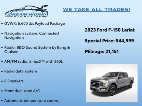 Photos of 2023 Ford F-150 Lariat for sale in Charlotte, NC at Dream Work Automotive