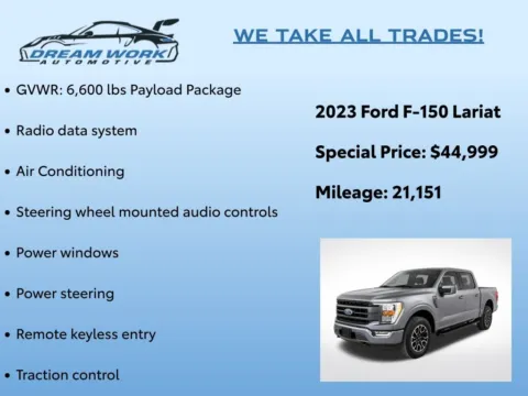 Photos of 2023 Ford F-150 Lariat for sale in Charlotte, NC at Dream Work Automotive
