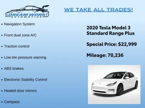 Photos of 2020 Tesla Model 3 Standard Range Plus for sale in Charlotte, NC at Dream Work Automotive
