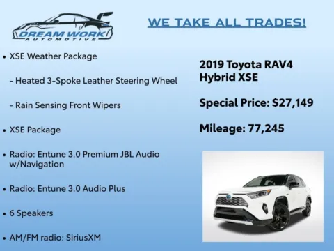 Photos of 2019 Toyota RAV4 Hybrid XSE for sale in Charlotte, NC at Dream Work Automotive
