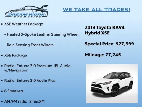 Photos of 2019 Toyota RAV4 Hybrid XSE for sale in Charlotte, NC at Dream Work Automotive