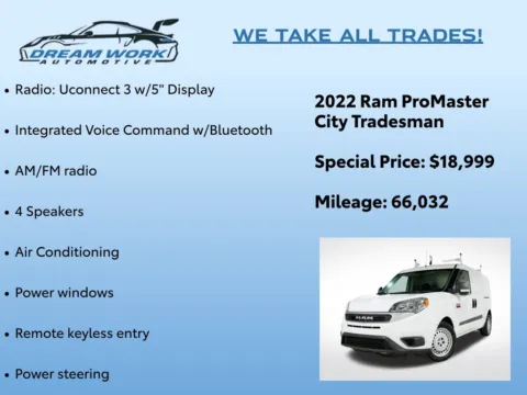 Photos of 2022 Ram ProMaster City for sale in Charlotte, NC at Dream Work Automotive