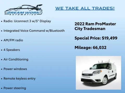 Photos of 2022 Ram ProMaster City for sale in Charlotte, NC at Dream Work Automotive