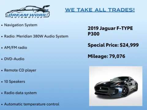 Photos of 2019 Jaguar F-TYPE P300 for sale in Charlotte, NC at Dream Work Automotive