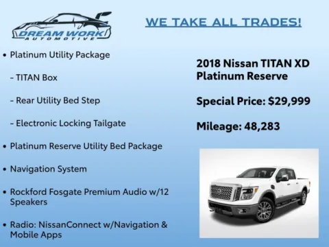 Photos of 2018 Nissan Titan XD Platinum Reserve for sale in Charlotte, NC at Dream Work Automotive