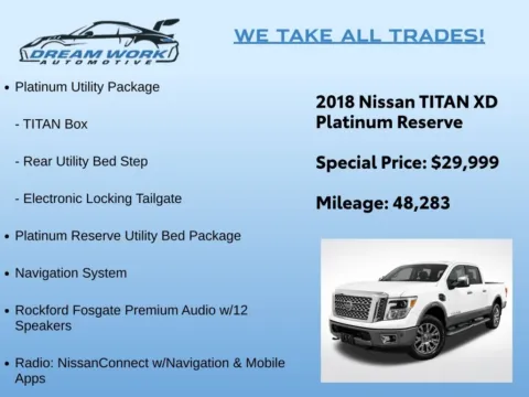 Photos of 2018 Nissan Titan XD Platinum Reserve for sale in Charlotte, NC at Dream Work Automotive