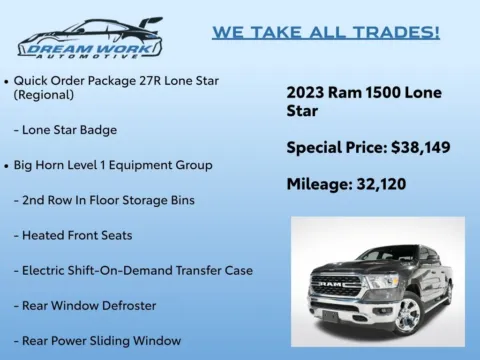 Photos of 2023 Ram 1500 Big Horn/Lone Star for sale in Charlotte, NC at Dream Work Automotive