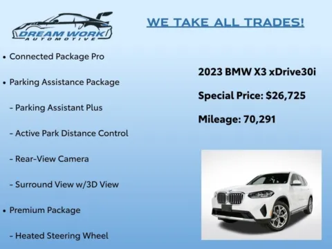 Photos of 2023 BMW X3 xDrive30i for sale in Charlotte, NC at Dream Work Automotive