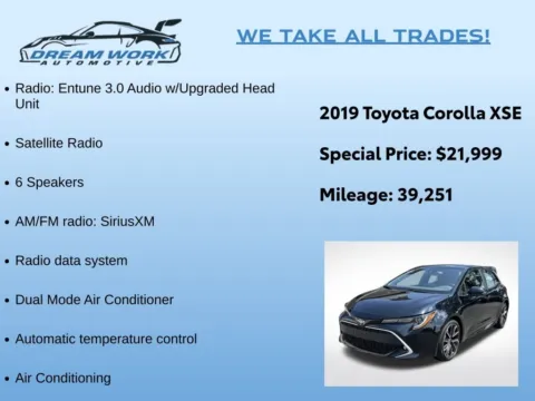 Photos of 2019 Toyota Corolla Hatchback XSE for sale in Charlotte, NC at Dream Work Automotive