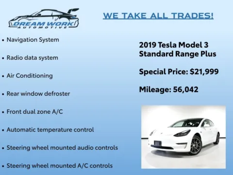 Photos of 2019 Tesla Model 3 Standard Range Plus for sale in Charlotte, NC at Dream Work Automotive