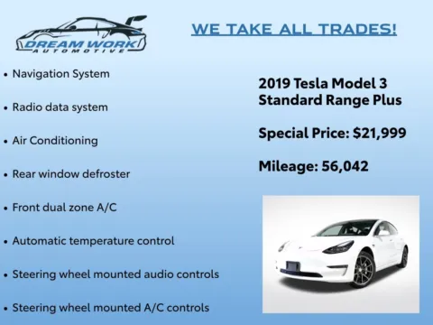 Photos of 2019 Tesla Model 3 Standard Range Plus for sale in Charlotte, NC at Dream Work Automotive