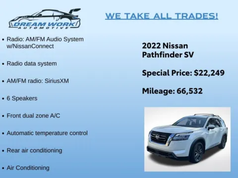 Photos of 2022 Nissan Pathfinder SV for sale in Charlotte, NC at Dream Work Automotive