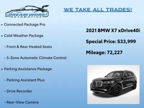 Photos of 2021 BMW X7 xDrive40i for sale in Charlotte, NC at Dream Work Automotive