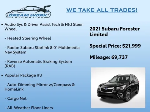 Photos of 2021 Subaru Forester Limited for sale in Charlotte, NC at Dream Work Automotive