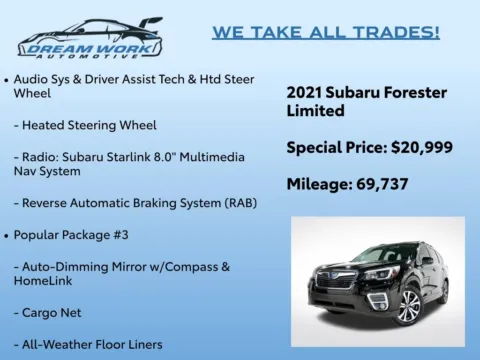 Photos of 2021 Subaru Forester Limited for sale in Charlotte, NC at Dream Work Automotive