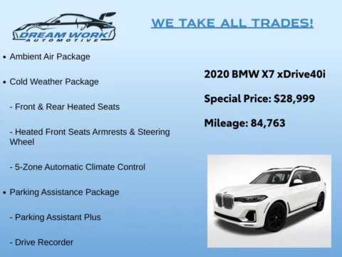 Photos of 2020 BMW X7 xDrive40i for sale in Charlotte, NC at Dream Work Automotive