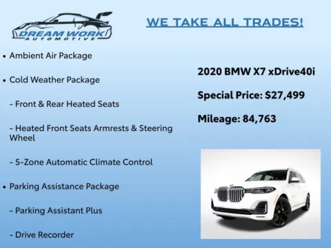 Photos of 2020 BMW X7 xDrive40i for sale in Charlotte, NC at Dream Work Automotive