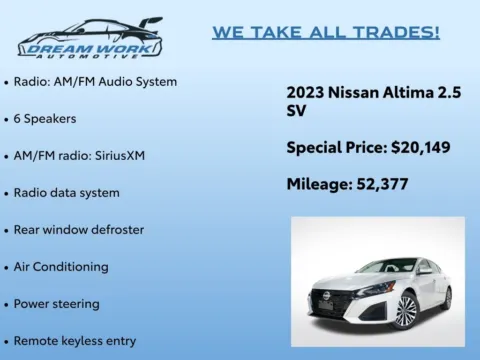 Photos of 2023 Nissan Altima 2.5 SV for sale in Charlotte, NC at Dream Work Automotive