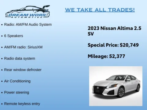 Photos of 2023 Nissan Altima 2.5 SV for sale in Charlotte, NC at Dream Work Automotive