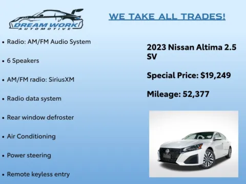 Photos of 2023 Nissan Altima 2.5 SV for sale in Charlotte, NC at Dream Work Automotive