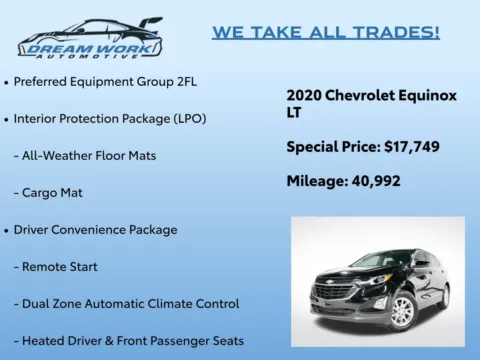 Photos of 2020 Chevrolet Equinox LT for sale in Charlotte, NC at Dream Work Automotive