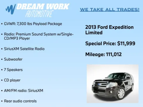 Photos of 2013 Ford Expedition Limited for sale in Charlotte, NC at Dream Work Automotive