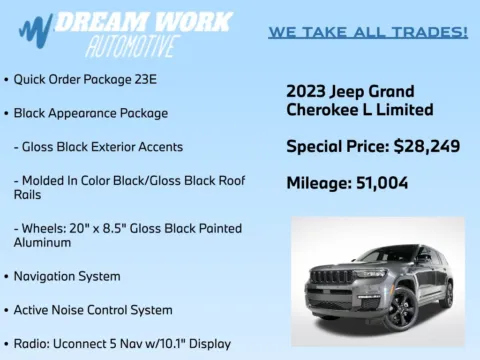 Photos of 2023 Jeep Grand Cherokee L Limited for sale in Charlotte, NC at Dream Work Automotive