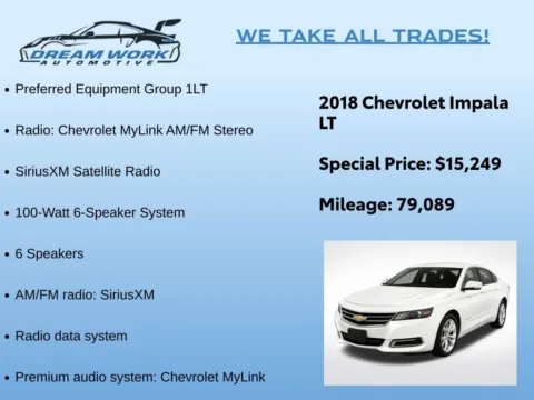 Photos of 2018 Chevrolet Impala LT for sale in Charlotte, NC at Dream Work Automotive