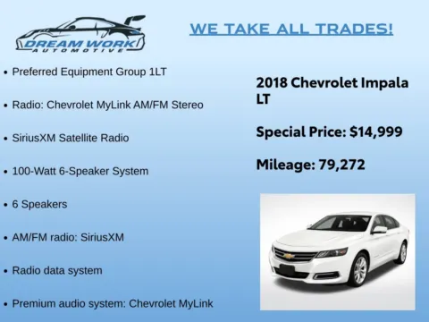 Photos of 2018 Chevrolet Impala LT for sale in Charlotte, NC at Dream Work Automotive