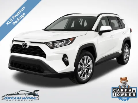 White 2021 Toyota RAV4 XLE Premium for sale in Charlotte, NC