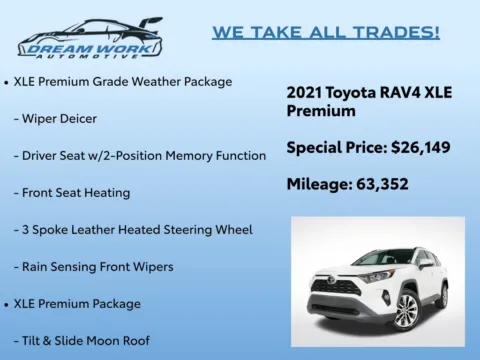 Photos of 2021 Toyota RAV4 XLE Premium for sale in Charlotte, NC at Dream Work Automotive