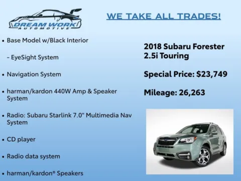 Photos of 2018 Subaru Forester 2.5i Touring for sale in Charlotte, NC at Dream Work Automotive