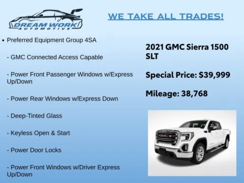 Photos of 2021 GMC Sierra 1500 SLT for sale in Charlotte, NC at Dream Work Automotive