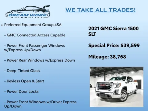 Photos of 2021 GMC Sierra 1500 SLT for sale in Charlotte, NC at Dream Work Automotive