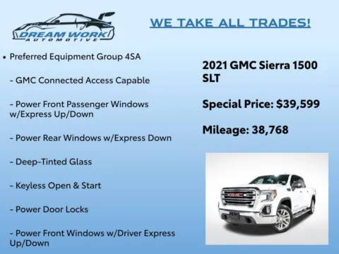 Photos of 2021 GMC Sierra 1500 SLT for sale in Charlotte, NC at Dream Work Automotive