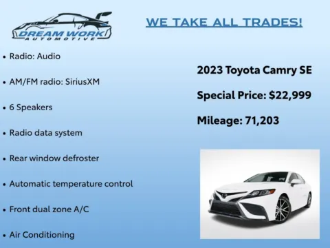 Photos of 2023 Toyota Camry SE for sale in Charlotte, NC at Dream Work Automotive