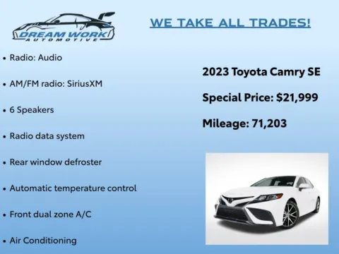 Photos of 2023 Toyota Camry SE for sale in Charlotte, NC at Dream Work Automotive
