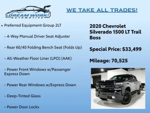 Photos of 2020 Chevrolet Silverado 1500 LT Trail Boss for sale in Charlotte, NC at Dream Work Automotive