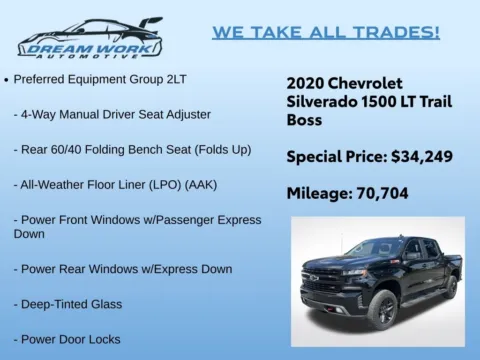 Photos of 2020 Chevrolet Silverado 1500 LT Trail Boss for sale in Charlotte, NC at Dream Work Automotive