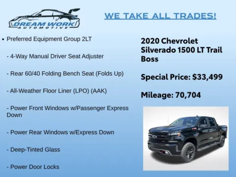 Photos of 2020 Chevrolet Silverado 1500 LT Trail Boss for sale in Charlotte, NC at Dream Work Automotive