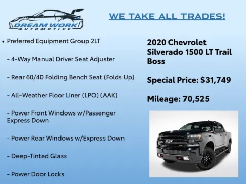 Photos of 2020 Chevrolet Silverado 1500 LT Trail Boss for sale in Charlotte, NC at Dream Work Automotive