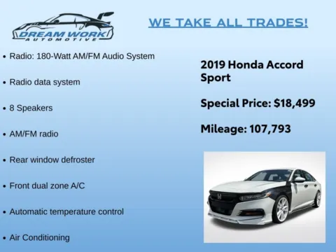 Photos of 2019 Honda Accord Sport for sale in Charlotte, NC at Dream Work Automotive