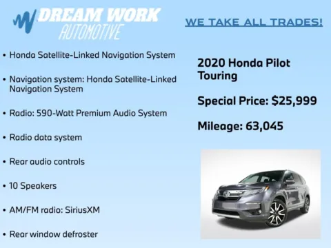 Photos of 2020 Honda Pilot Touring for sale in Charlotte, NC at Dream Work Automotive
