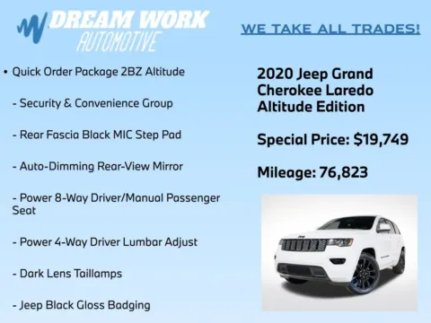 Photos of 2020 Jeep Grand Cherokee Altitude for sale in Charlotte, NC at Dream Work Automotive