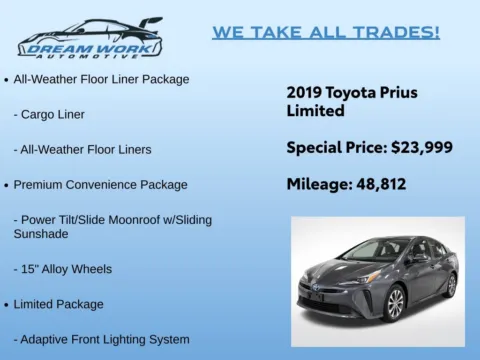 Photos of 2019 Toyota Prius Limited for sale in Charlotte, NC at Dream Work Automotive